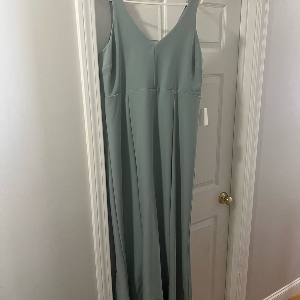 Show Me Your MuMu Green Sleeveless Maxi Dress V-Neck